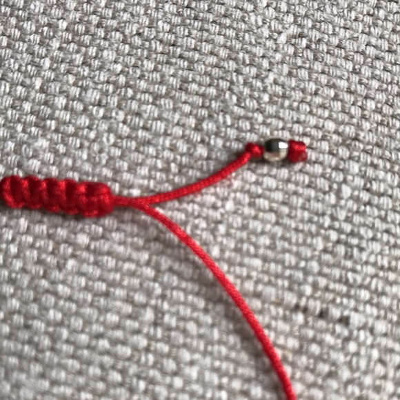 Red String Bracelet w/Diamond Pave Bead - Picture 6 of 7